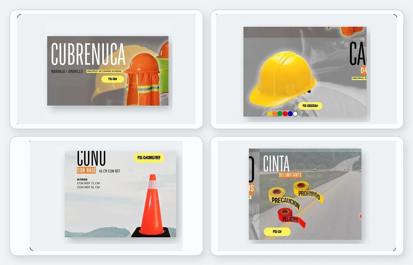 Cascos, accesorios y control de área