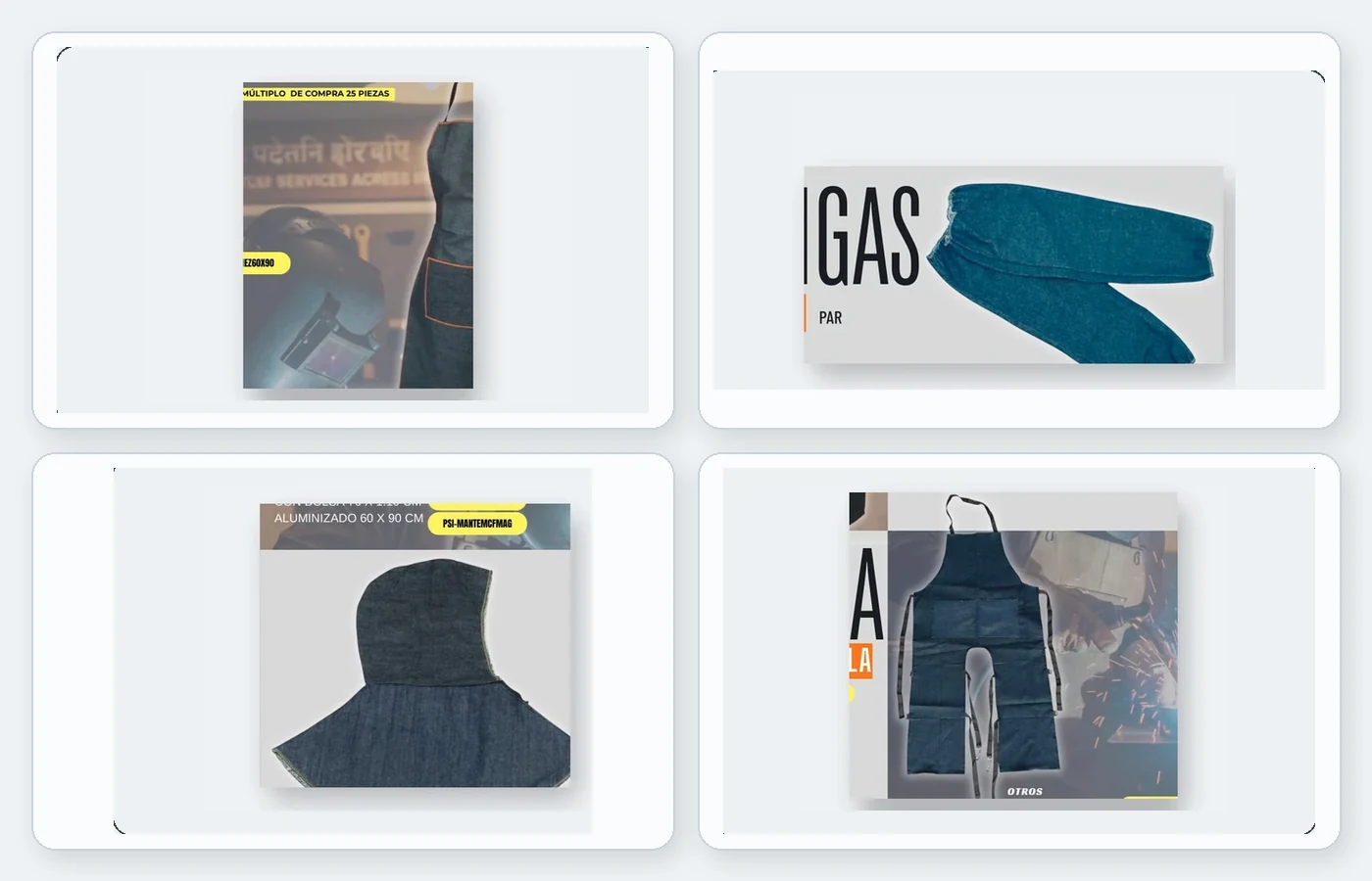 Ropa y protección para soldadura