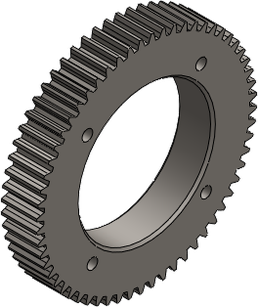 Engrane industrial diseñado en SolidWorks